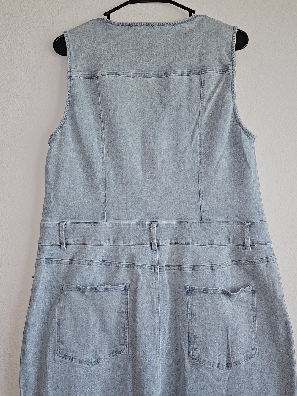 NWOT White Birch Light Blue Sleeveless Denim Overalls Jumpsuit - Picture 7 of 8